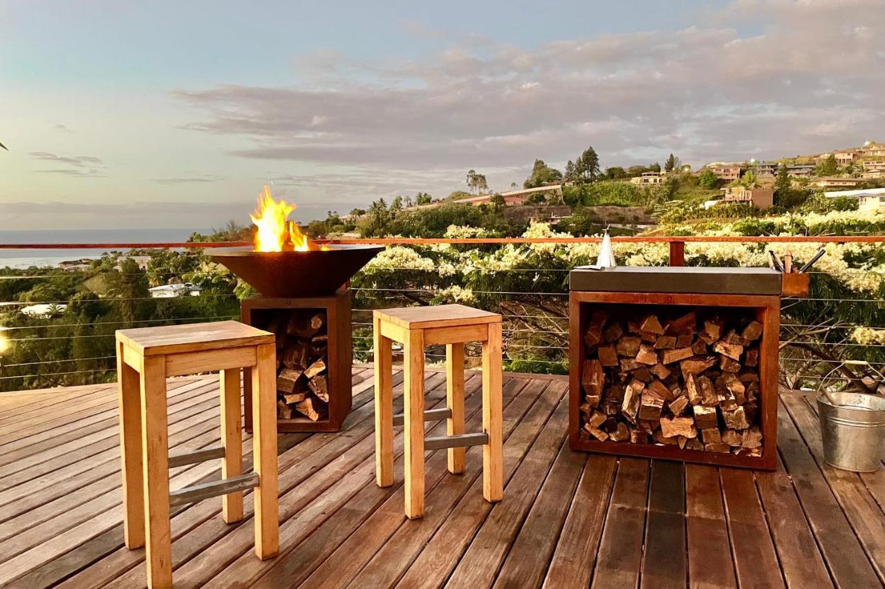 Villa Manuiti, Balinese Luxury Home - Private Swim Spa, Ocean View - Ofyr Bbq - Koi Pond Punaauia  Eksteriør billede